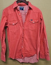 Wrangler Cowboy Cut Western Shirt Men’s 16 35 Ivory Pearl Snap X-Long Tails USA