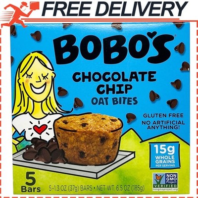Bobo's Oat Bites Original with Chocolate Chips, Gluten Free, 1.3 Oz, 5 Ct