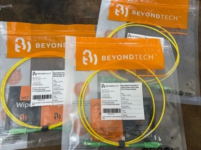 3 Pack - 1M SC/APC to SC/APC Fiber Optic Simplex Singlemode Optical Patch Cable