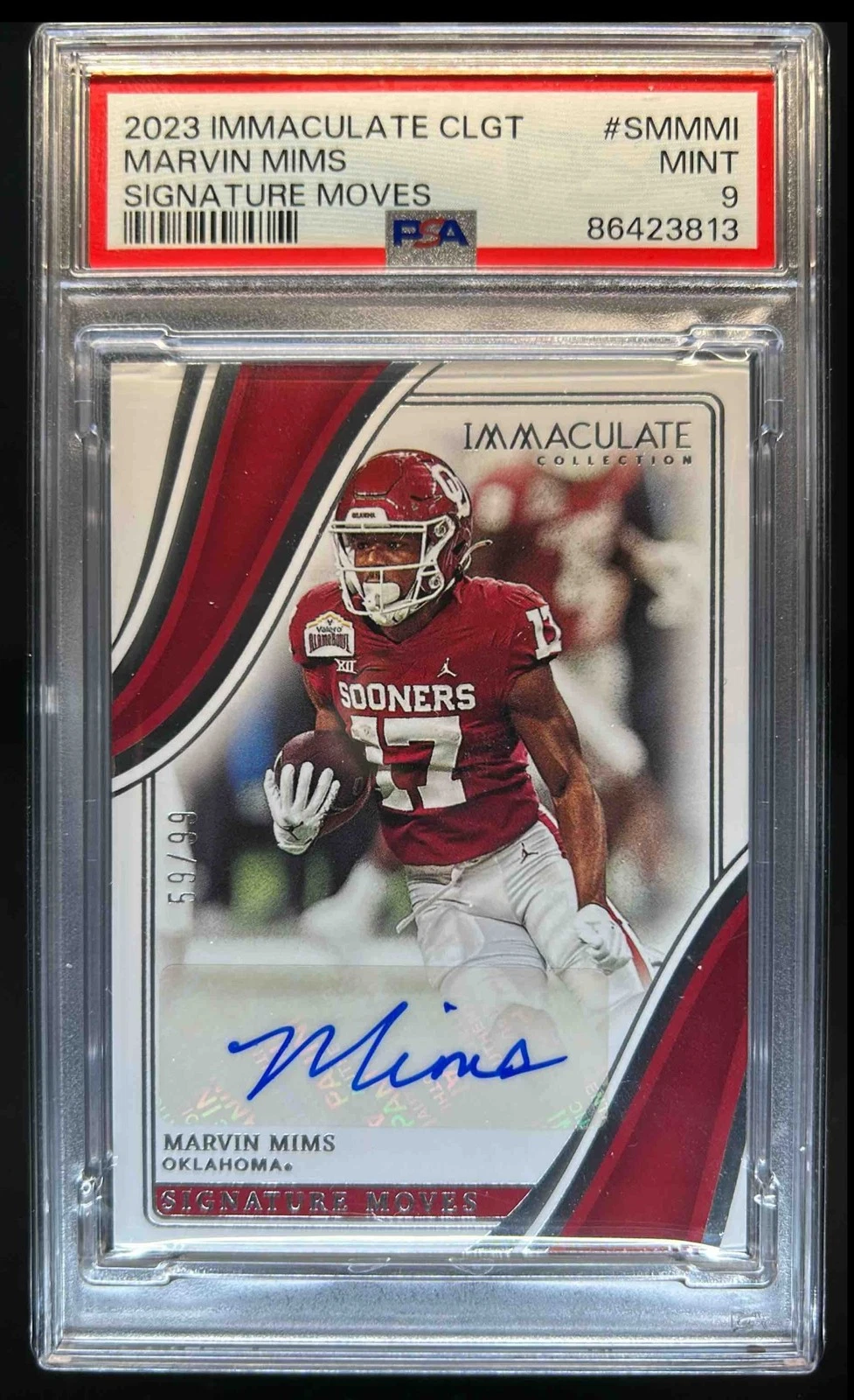 Marvin Mims Panini Immaculate Collection Collegiate Signature Moves #SMMMI Base