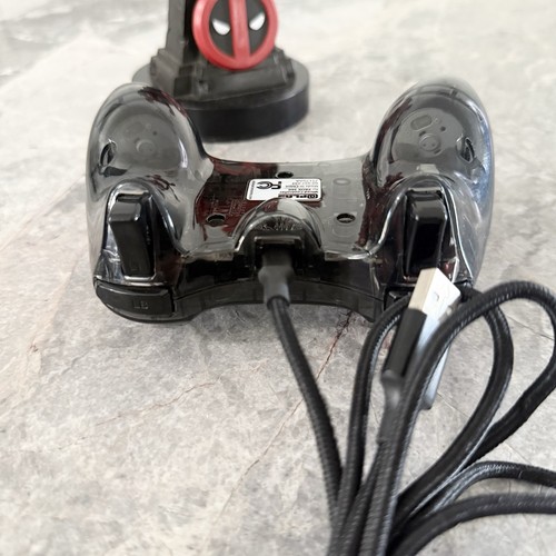 Manette filaire GameStop AtPlay Xbox 360 avec cordon amovible 037-027 noir transparent - Photo 4/5