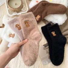 5 Pairs Womens Christmas Fuzzy Socks Cute Highland Cow Holiday Socks Gifts