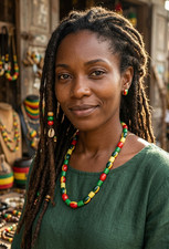 Handmade Vintage Surf bord Sunset Necklace Boho Beach Jewelry Unique Gift Rasta