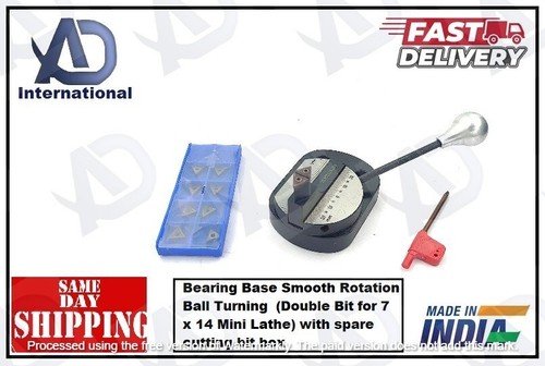 Bearing Base Ball Turning(Double Bit for 7x14 Mini Lathe)W/spare cutting bit box - Picture 2 of 7