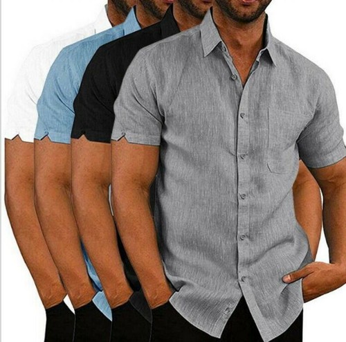 mens short sleeve casual dress shirts