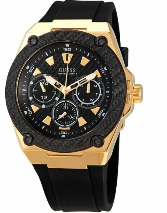 GUESS W1049G5 Legacy Quartz Black Dial 45mm Men\'s Watch | eBay