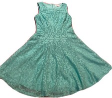 Studio One New York Dress Womens Size 6 Mint Green Lace Fit & Flare Sleeveless