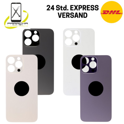 Für iPhone 14 Pro Max Akkudeckel Back Cover Echtes Glas Rückseite Big Hole NEU