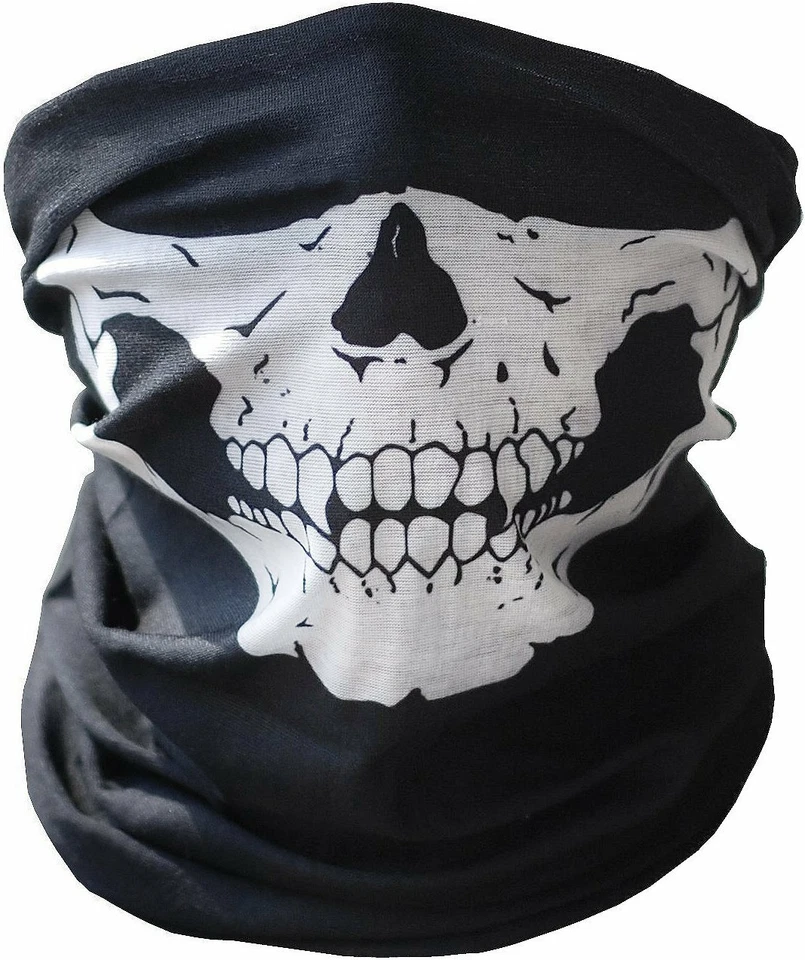 5 pack Black Microfiber Seamless Skull Face Mask Balaclava Tube 7+ functions - Image 4 of 4