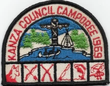 Kanza Council Camporee Shoulder Patch Central Kansas Boy Scouts Patch BSA 1969