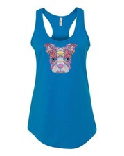 Ladies Mosaic Boston Terrier Women's Racerback Dog Tank Top