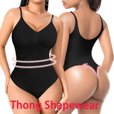 Women's Tummy Control Shapewear Thong Bodysuit Corset Slimming Body Shaper Top