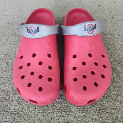 CROCS OHIO STATE Classic Clogs Red Sz LARGE Mens 12m-13 Slip On