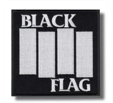 BLACK FLAG - LOS ANGELES PUNK ROCK BAND - 1976 - Embroidered Iron-On Patch