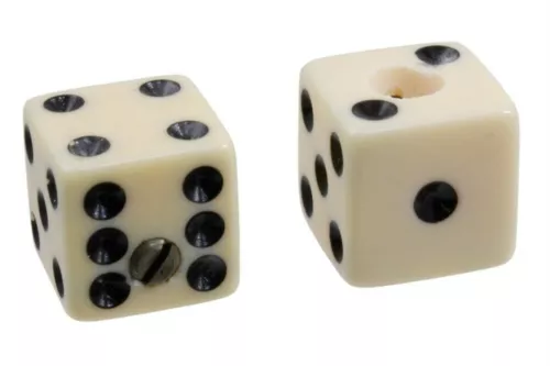 NEW - Guitar Dice Knobs (2), CREAM