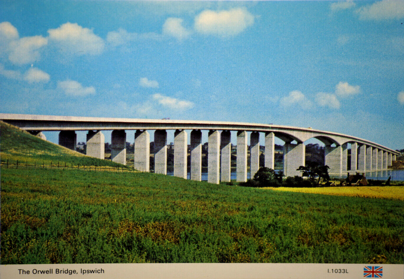 Postcard Orwell Bridge Estuary Carriageway Ipswich Suffolk Coast Anglia England