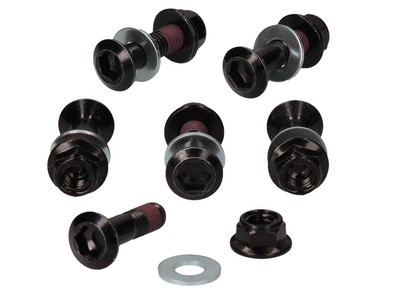 BOLT Kettenradschrauben mit Muttern 6er Satz M8x30 schwarz