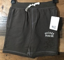 Disney Shorts Boys Size 5-6 Gray Mickey Mouse New With Tags Vacation