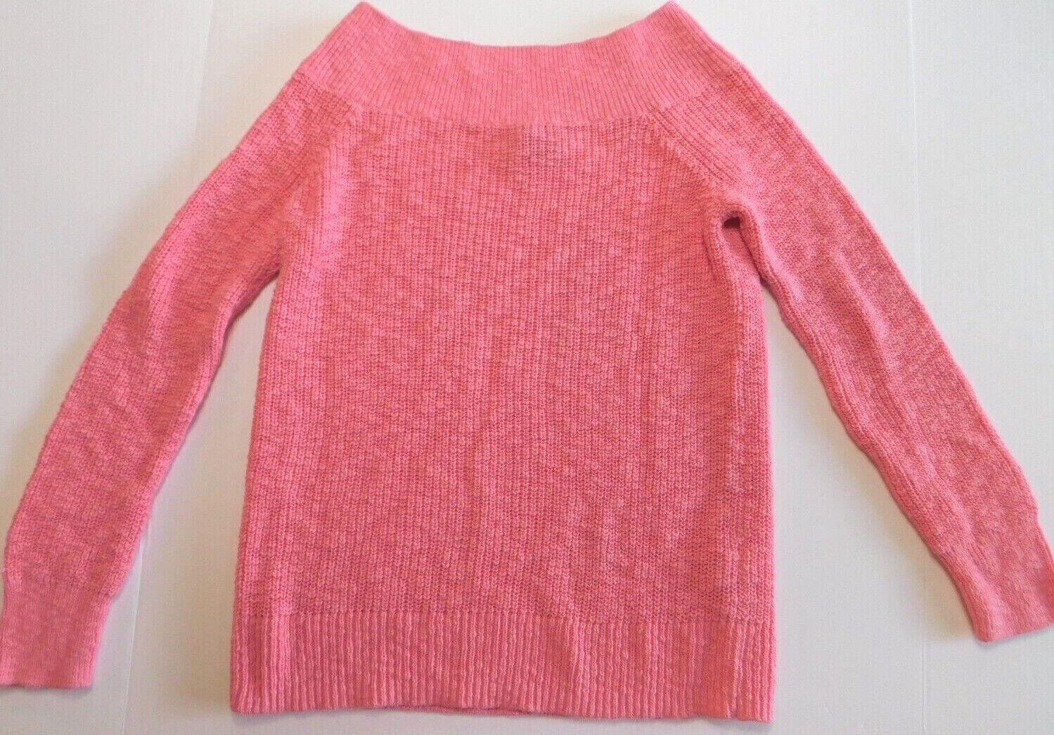 SWEATER--GAP--Women's Boat Neck Ribbed Pink--NEW Without Tags--SIZE XS & S-image