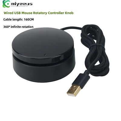 160CM Wired USB Mouse Rotatory Controller Knob Replacement f/ Mouse Scroll Wheel