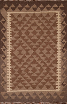 Flatweave Reversible Tribal Kilim Kelim Rugs Handwoven Wool Carpets 3x4 ft