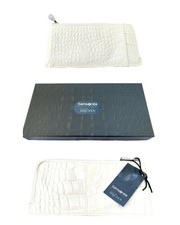 New SAMSONITE BLACK LABEL ALEXANDER McQUEEN Leather TRAVEL WALLET Ivory
