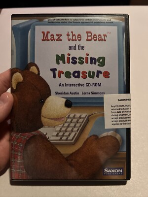 Saxon Early Learning Max The Bear And The Missing Treasure Sealed 2003 Cd-rom