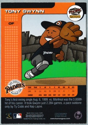 2001 Pacific Humongous Entertainment Backyard Baseball Tony Gwynn