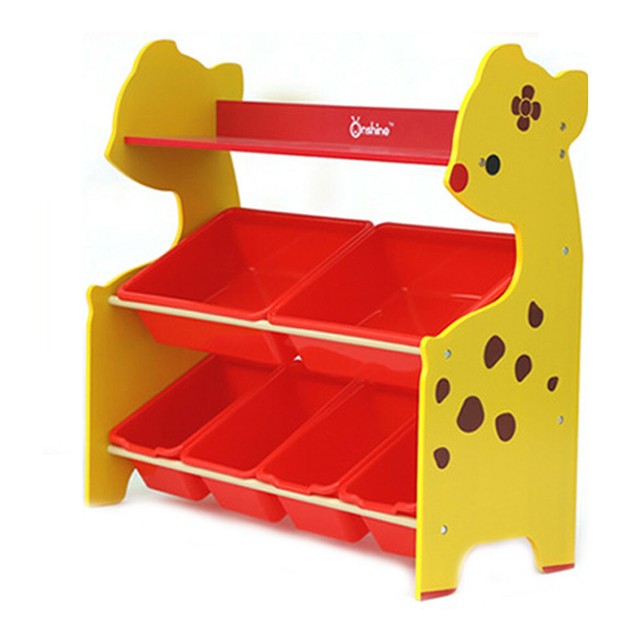 Toy Bin Organizer Kids Childrens Storage Box Playroom Bedroom Shelf Drawer Red for sale online