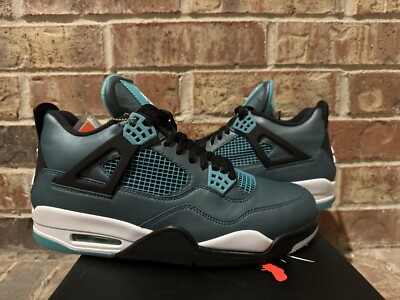 New 10 Nike Air Jordan IV 4 Retro Teal Black 30th Anniversary