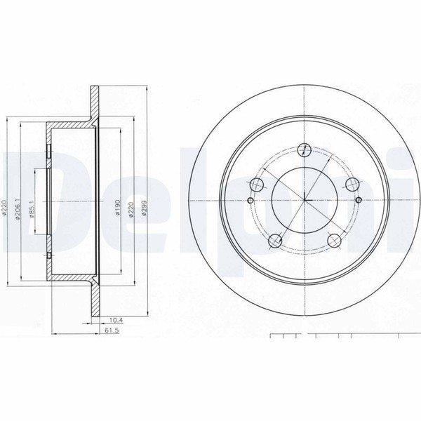 2X Delphi BG4220 Bremsscheibe FüR Ssangyong-image