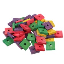 50PCS Wood Clip Birds Diy Toy Parts Cage Wood Toy Parrot Wooden Piece Toys