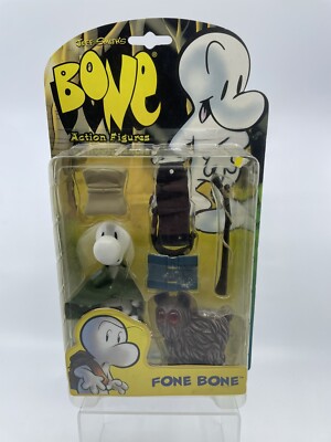 Vintage 1998 Bone Fone Bone Action Figure NIP Jeff Smith Resaurus