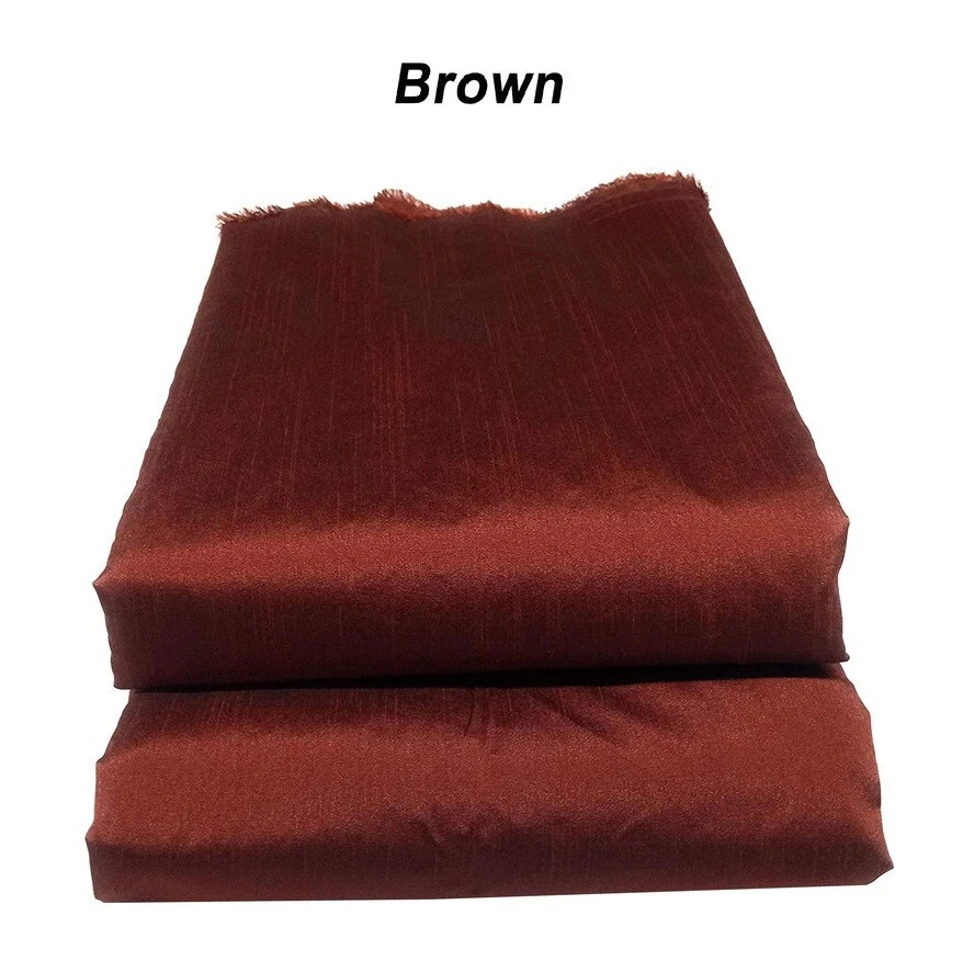 Brown Dupion Silk Fabric Plain 44/45" Width, for Dresses, Craft, Decor 5 YARD - Image 3 of 3