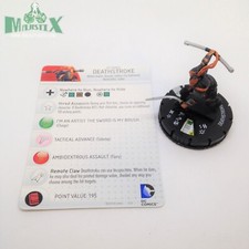 Heroclix Batman: Arkham Origins set Deathstroke 020 Rare figure w/card 