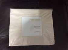Hudson Park Collection 470TC Percale 100 Supima Cotton Twin Sz Sheet Set Ivory