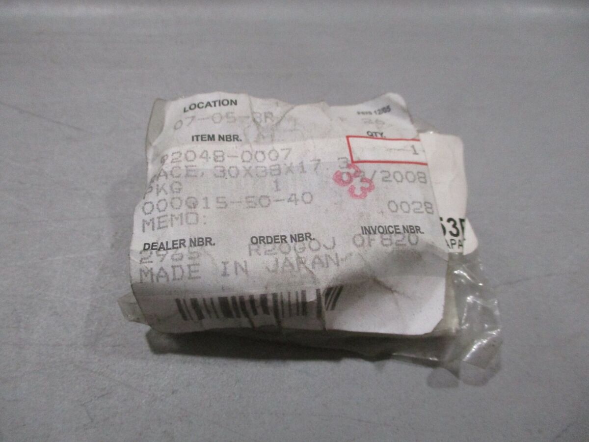 NOS Kawasaki OEM Race 30X38X17.3 2009-2019 NINJA ZX-6R 92048-0007 