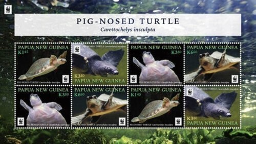 2016 Papua New Guinea - WWF Pig Nosed Turtle - Sheetlet - MNH
