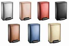 13 Gallon Step On Trash Can Tramontina Garbage Bin Plastic Liner Pick your Color