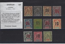 (158) TIMBRES N* EX-COLONIE FR. "ANJOUAN" 1900-1920