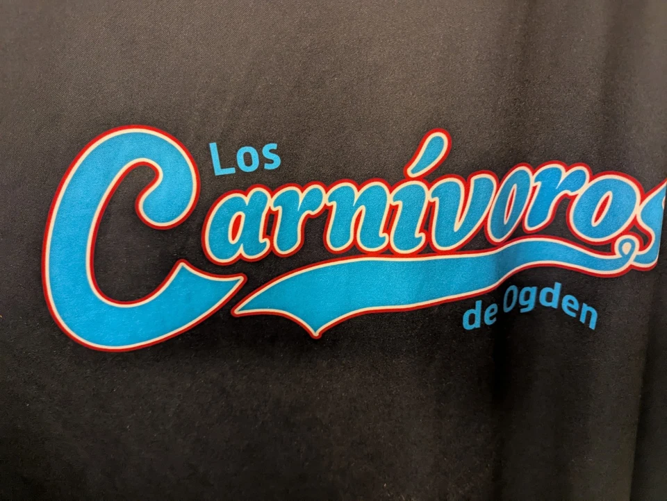 Los Carnivoros de Ogden MiLB Baseball Ogden Raptors Large Jersey Pioneer League  - Image 3 of 4