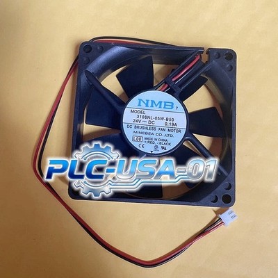 1PCS NEW   3108NL-05W-B50 DC24V 0.19A 8CM 2-Wire Cooling Fan  Fast Shipping #zc
