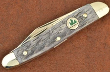 BOKER TREE BRAND SOLINGEN GERMANY GRAY BONE RARE SHIELD WHITTLER KNIFE (27601)