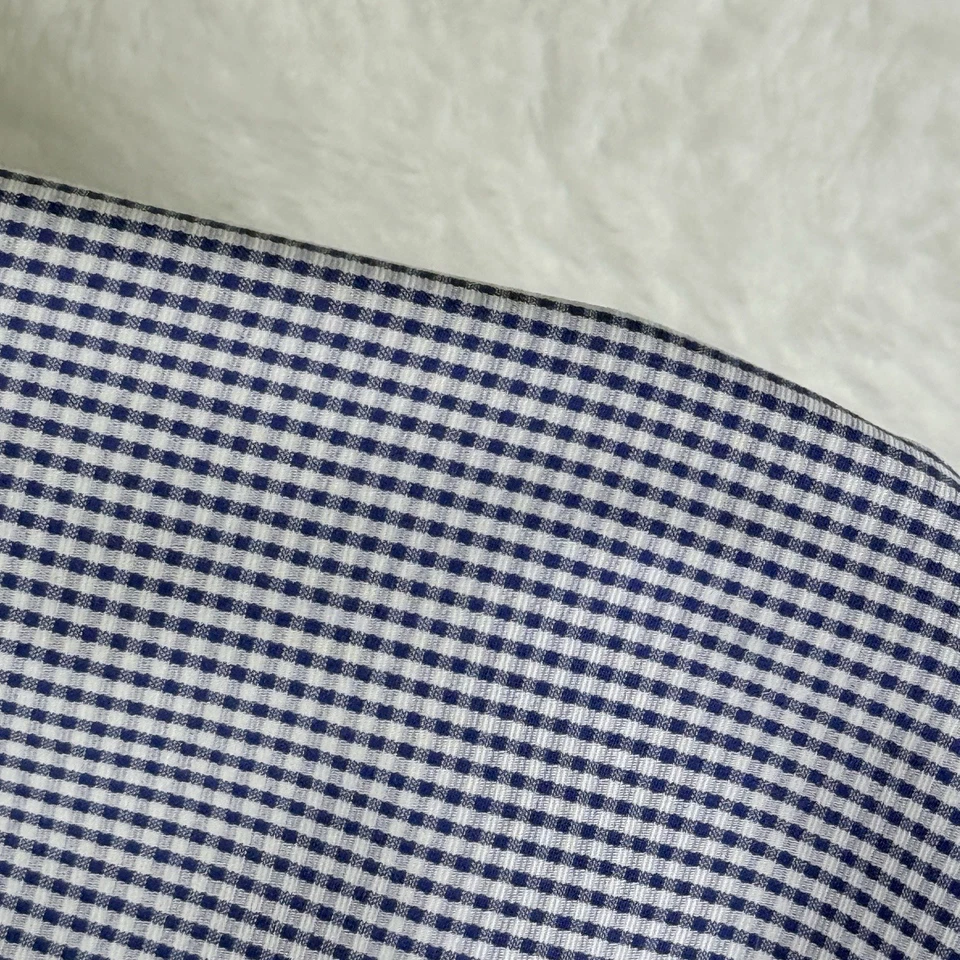 Camisa de vestir Tom Ford azul blanco a cuadros con botones talla 45/17,5 usada en excelente estado Foto 3 de 4