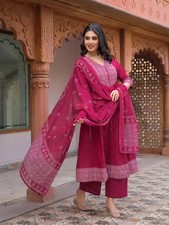 Beautiful Cotton Kurti with Pant, dupata Set  ; Size: S to 3XL Massage for Size0