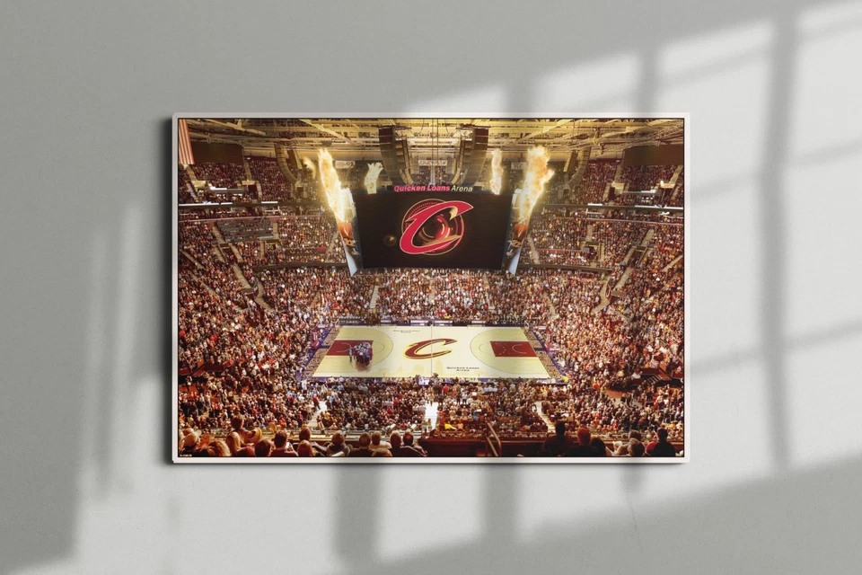Cleveland Cavaliers Arena Poster or Canvas -  Cleveland Cavaliers Wall Art - Image 2 of 4