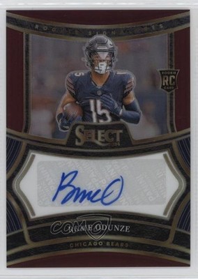 2024 Panini Select Rookie Signatures Maroon Prizm 55/75 Rome Odunze RC 19q5