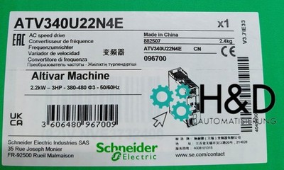 ATV340U22N4E Schneider Electric Inverter ATV340, 2.2kW New and Sealed