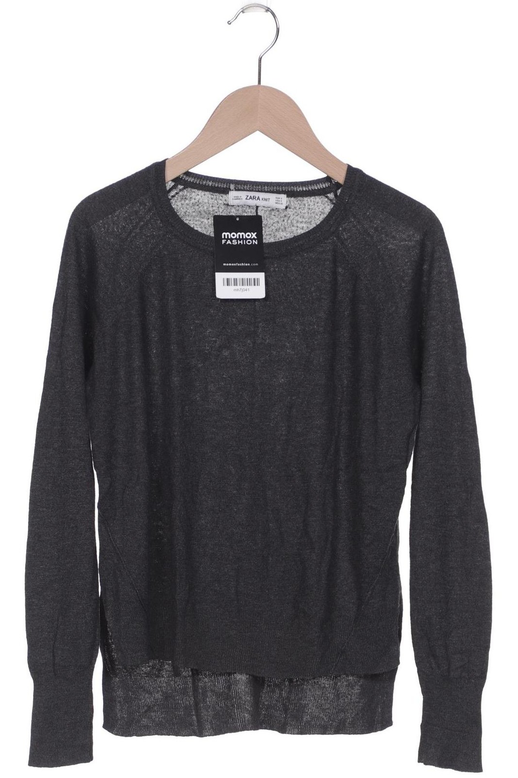 ZARA Pullover Damen Strickpullover Strick Oberteil Gr. S Grau #mh7j041