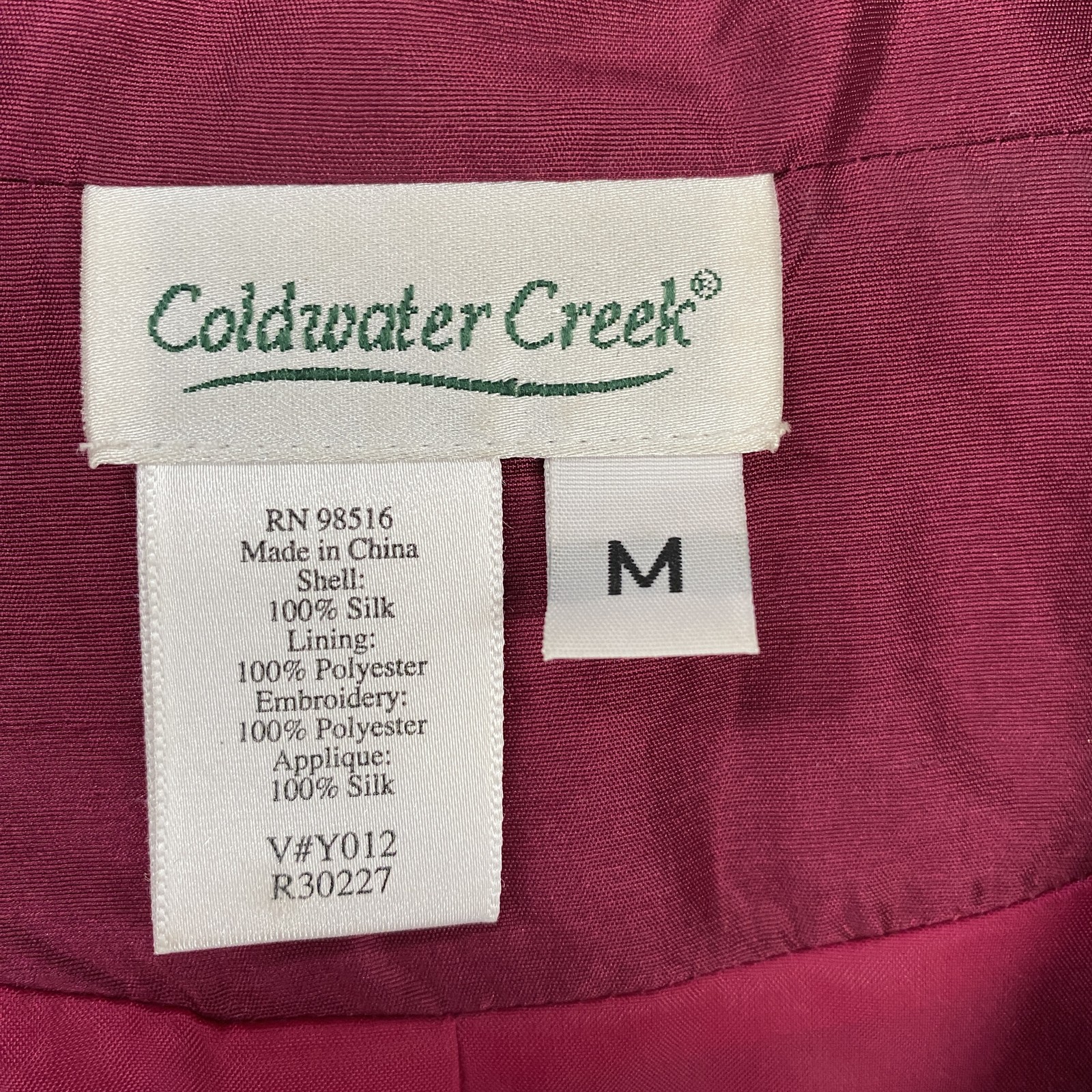 Coldwater Creek Jacket Womens Medium Silk Embroid… - image 6